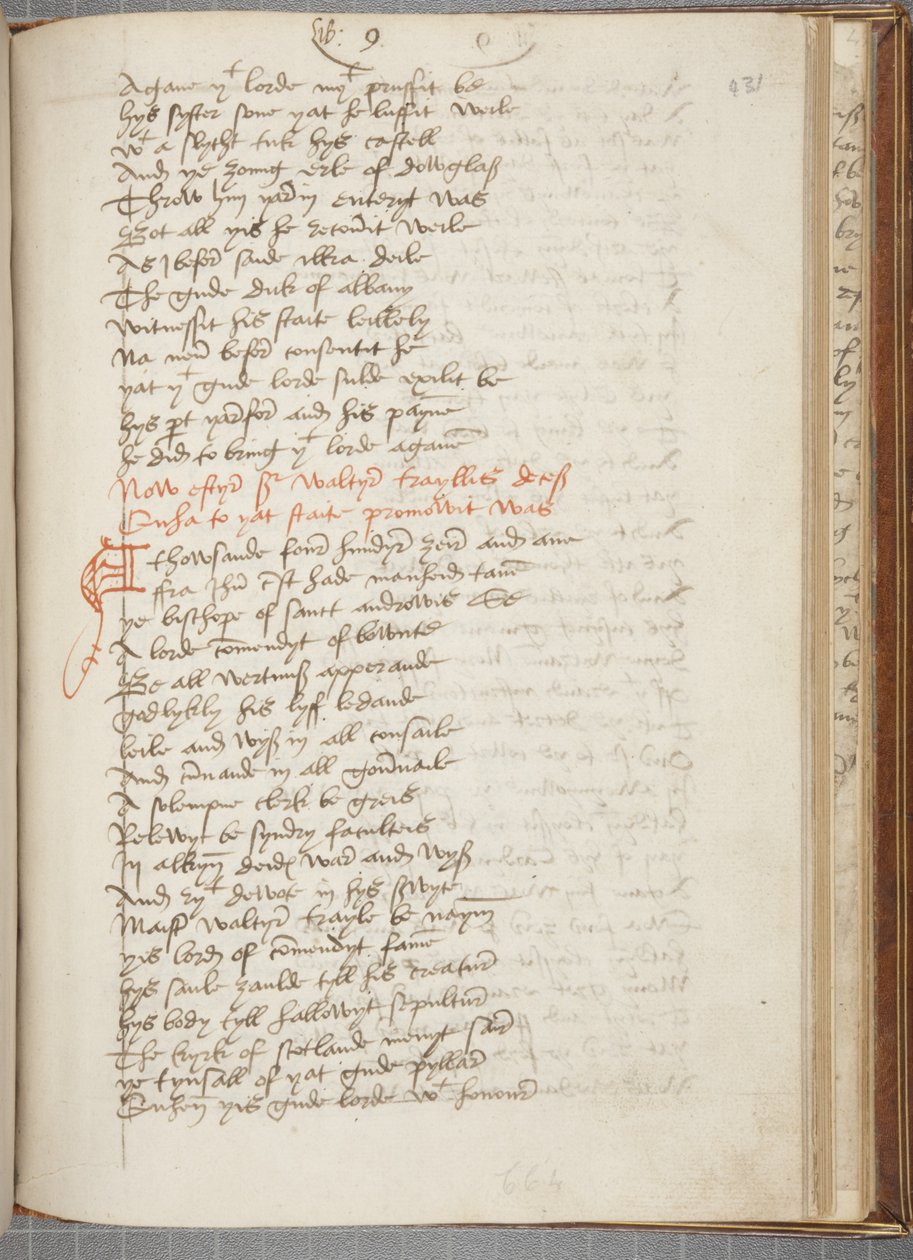 Copia de la Crónica de Andrew of Wyntoun, Fol 431 recto, c.1550 de Unbekannt