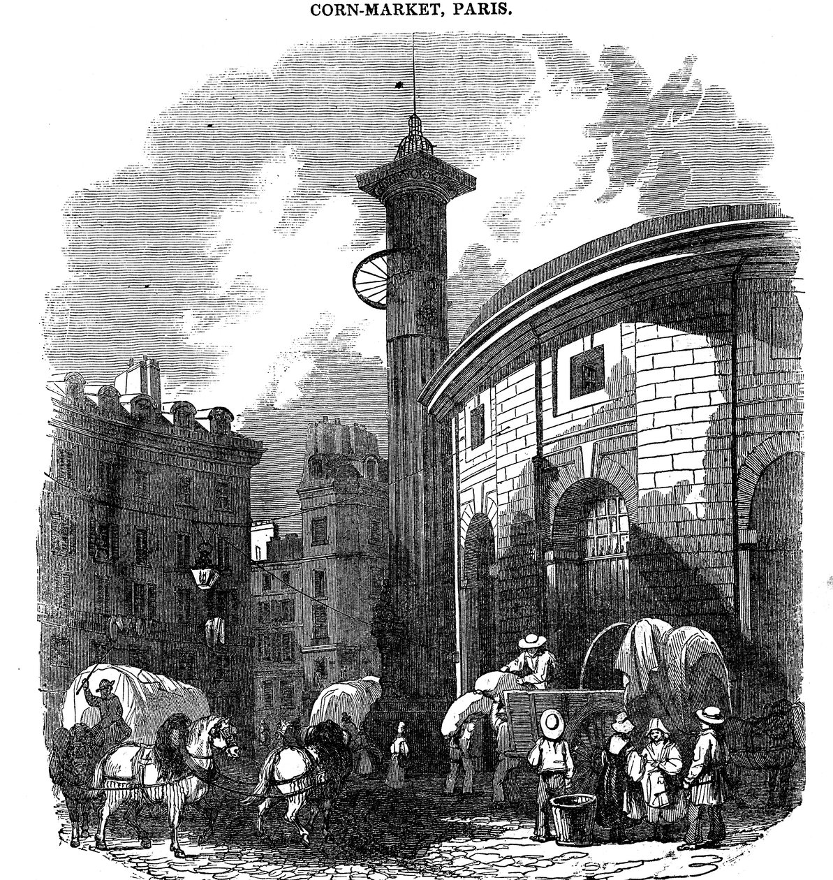 Mercado de Granos, París, 1836 de Unbekannt
