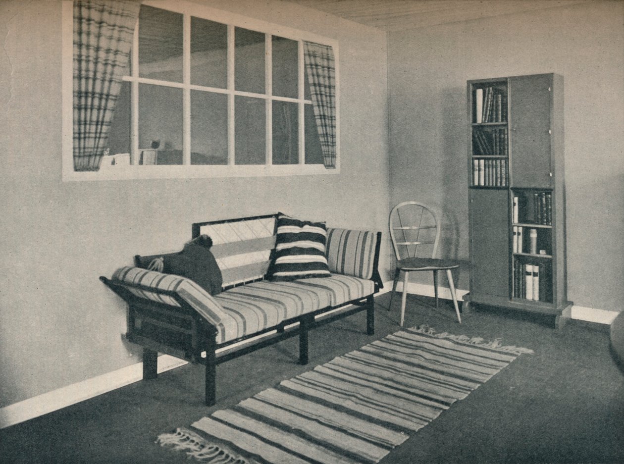 Esquina de la sala de estar diseñada por el Prof. Karl Pullich, 1928 de Unbekannt