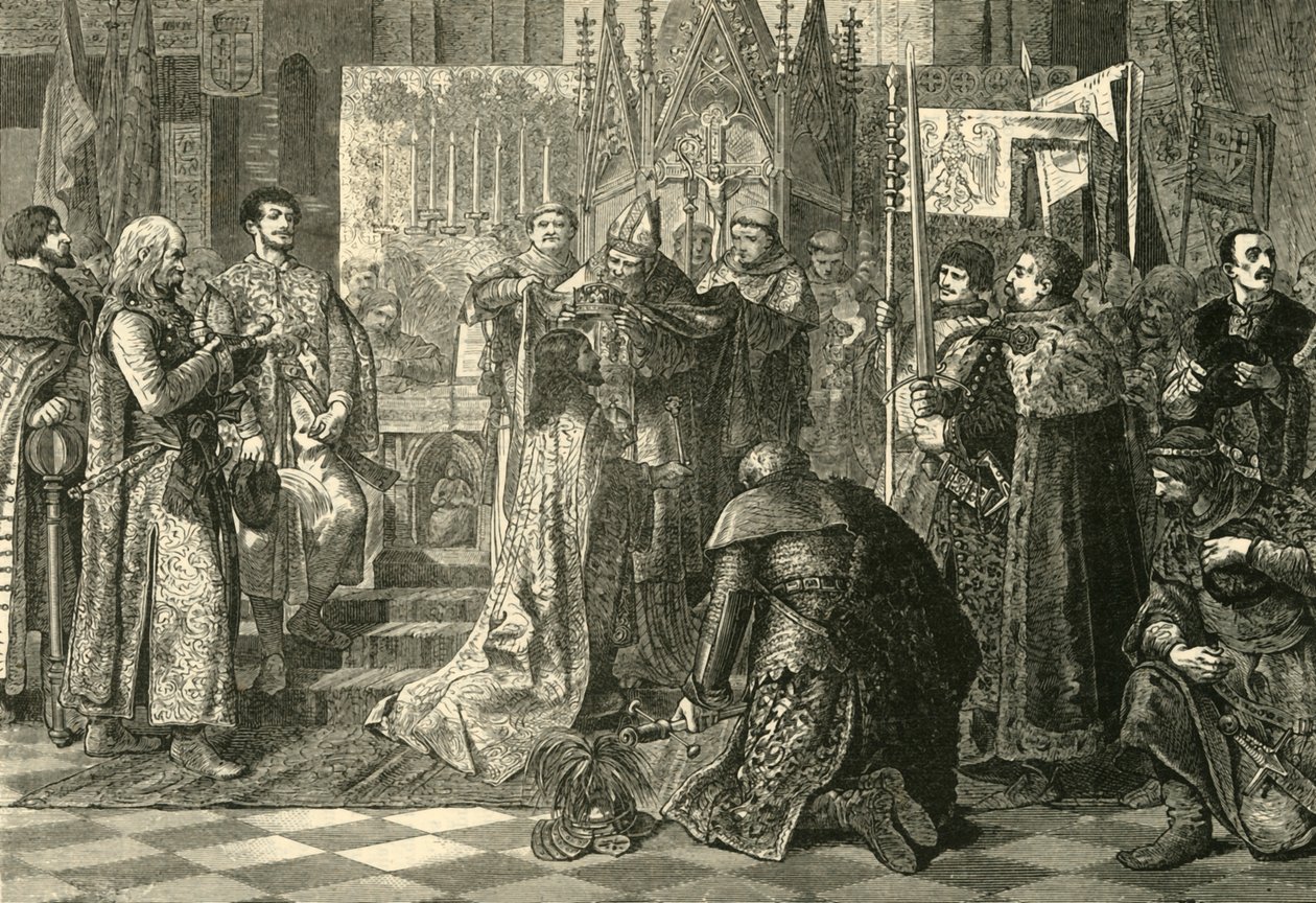 Coronación en Cracovia de Luis I de Hungría como Rey de Polonia, 1370, 1890 de Unbekannt
