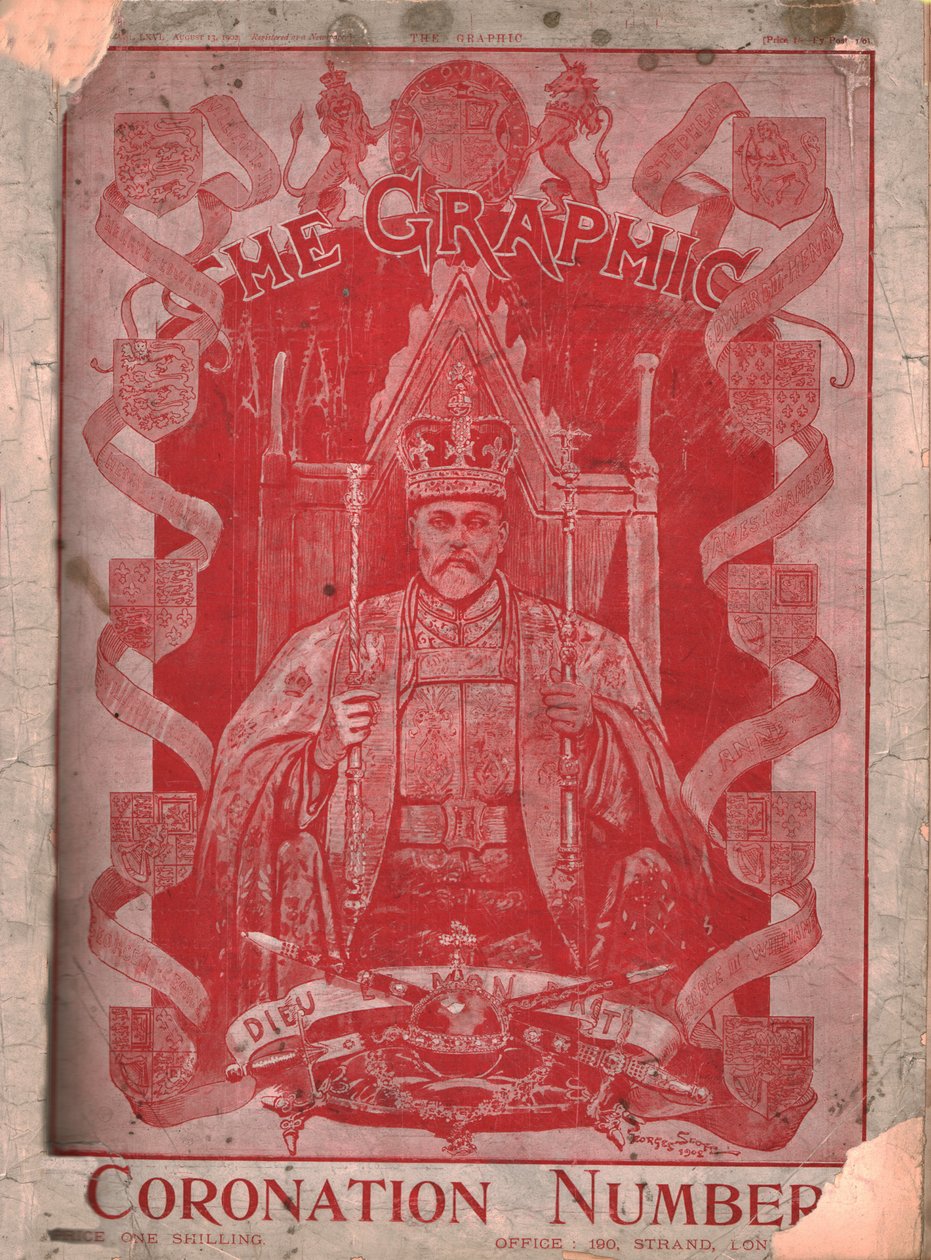Coronación del Rey Eduardo VII, portada de la revista The Graphic, 13 de agosto de 1902 de Unbekannt
