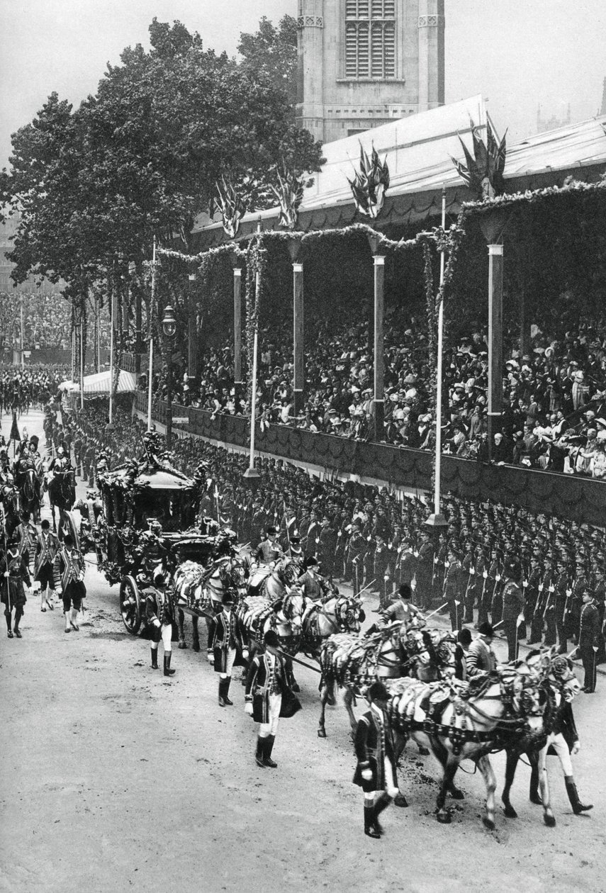 Procesión de coronación de Jorge V y la Reina María, cerca de la Abadía de Westminster, 22 de junio de 1911, 1937 de Unbekannt