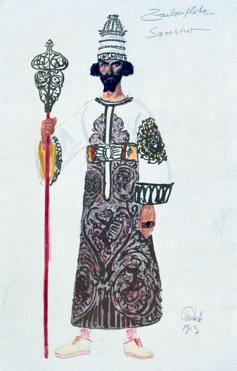 Diseño de vestuario para Sarastro, 1913 de Unbekannt