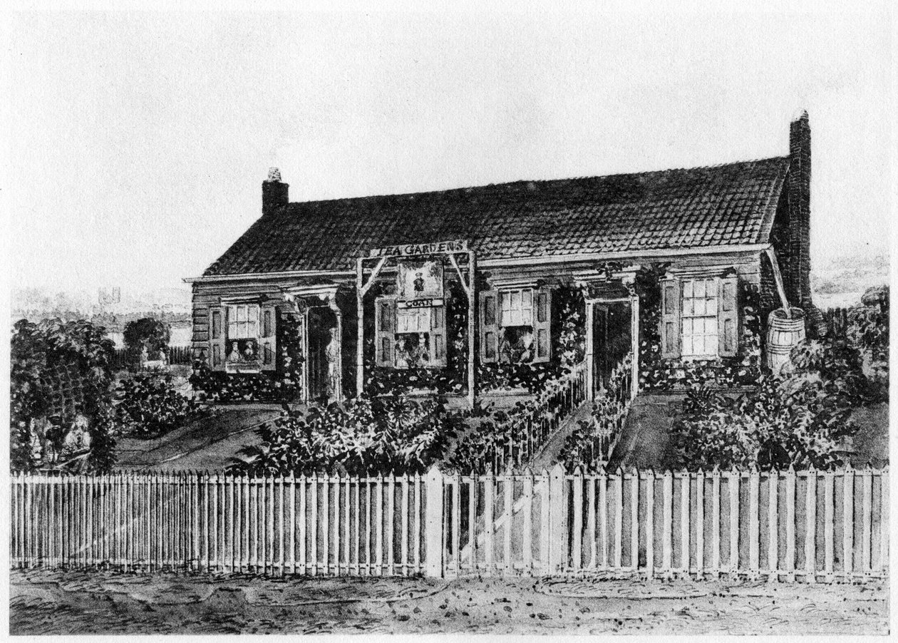 Cabañas en el sitio de Eaton Square, Londres, principios del siglo XIX, 1907 de Unbekannt