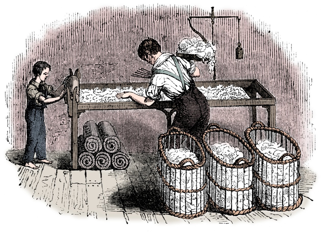 Fabricación de algodón, c1845 de Unbekannt