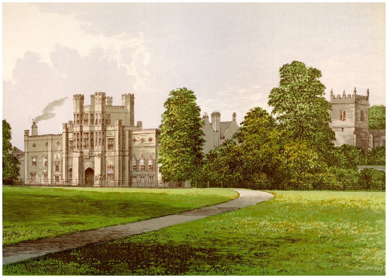 Coughton Court, Warwickshire, hogar del Baronet Throckmorton, c1880 de Unbekannt