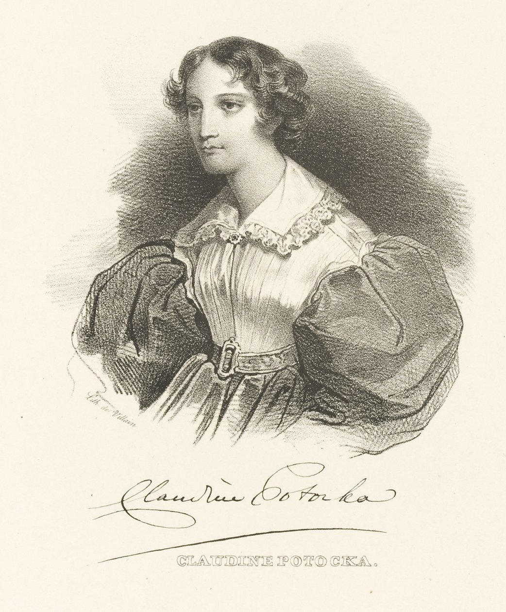 Condesa Klaudyna Claudine Potocka, nacida Dzialynska 1801-1836, c. 1830 de Unbekannt