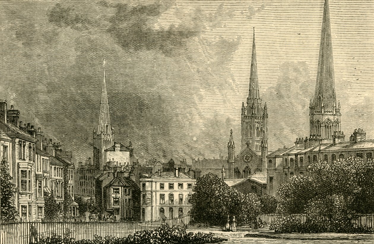 Coventry - Las agujas de Trinity, St. Michaels y Christ Church, 1898 de Unbekannt