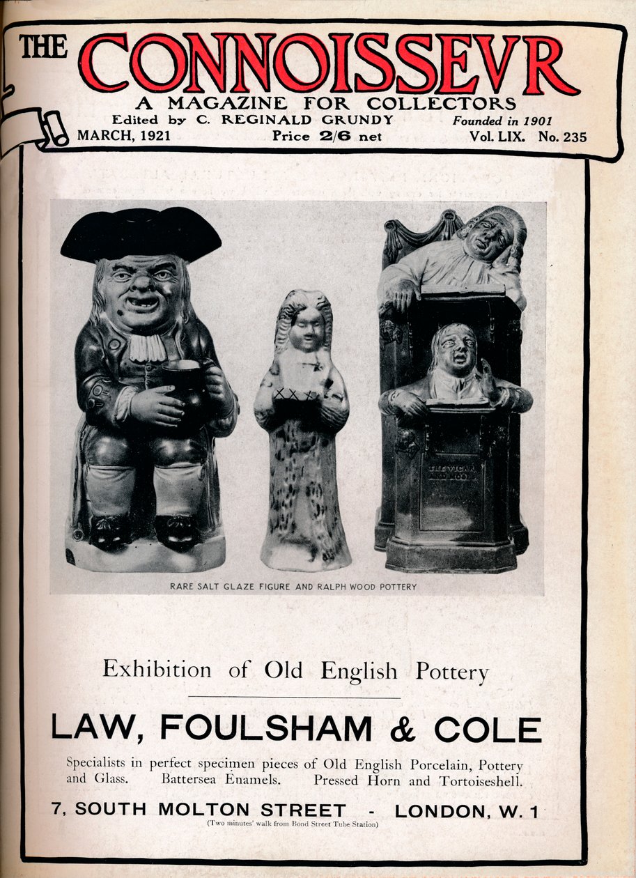 Portada de The Connoisseur, marzo de 1921 de Unbekannt