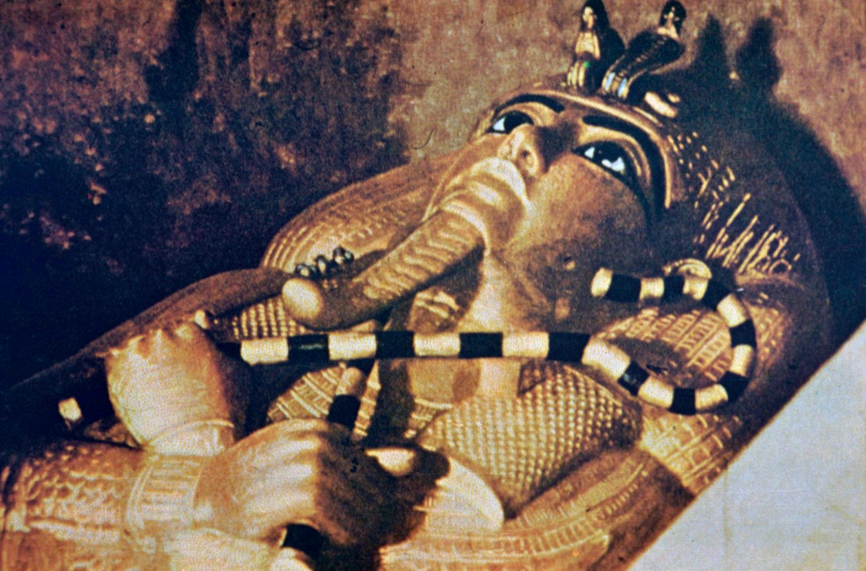 Cubierta del ataúd de Tutankamón, cámara funeraria, tumba de Tutankamón, Tebas, XVIII Dinastía de Unbekannt
