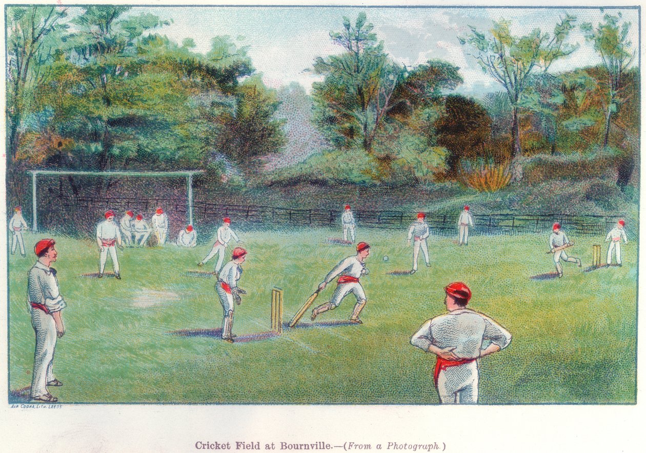 Campo de cricket en Bournville, 1892 de Unbekannt