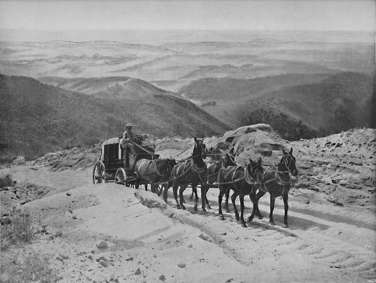 Cruzando el Paso de San Marcos, California, c. 1897 de Unbekannt