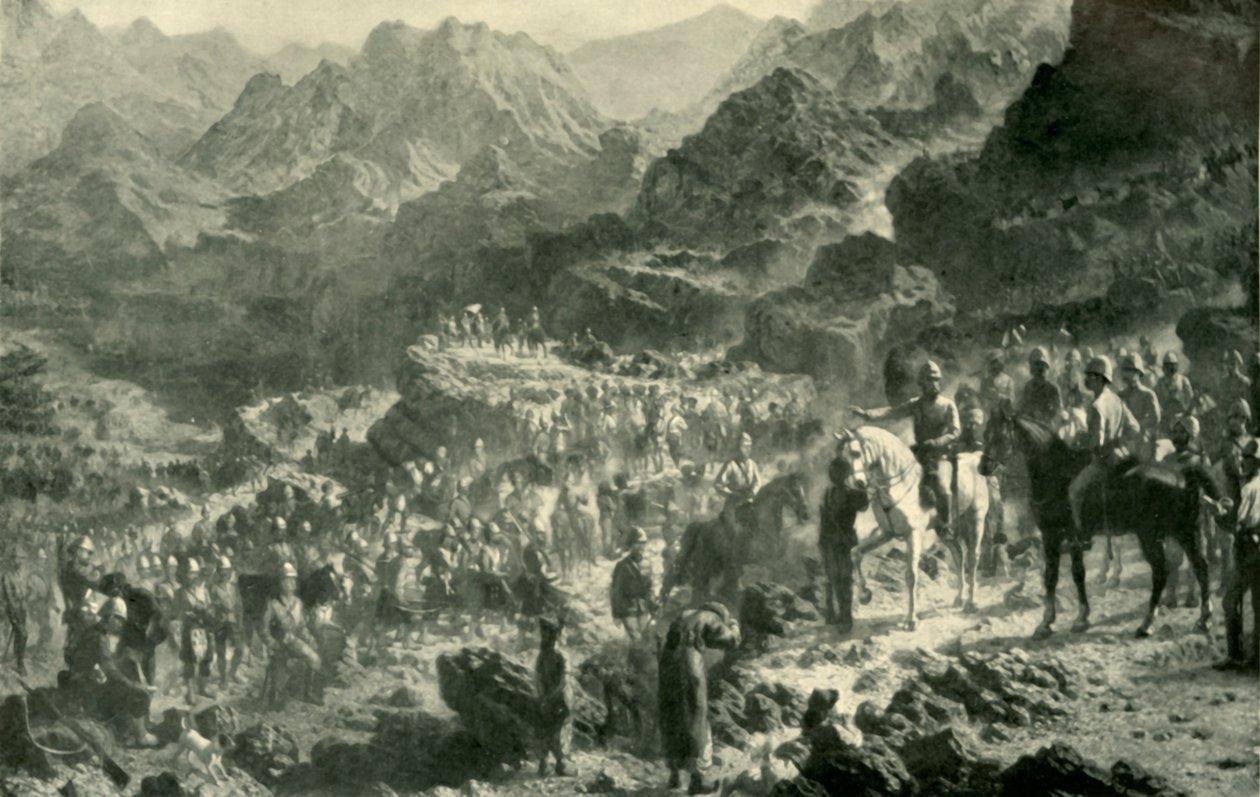 Cruzando el Zamburak Kotal de Unbekannt