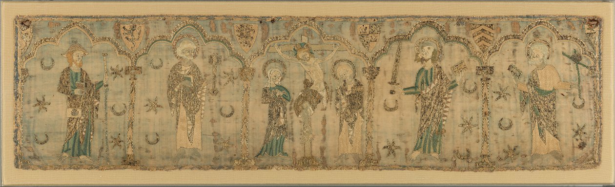 Crucifixión flanqueada por santos, británico, ca. 1270 probablemente antes de 1272 de Unbekannt