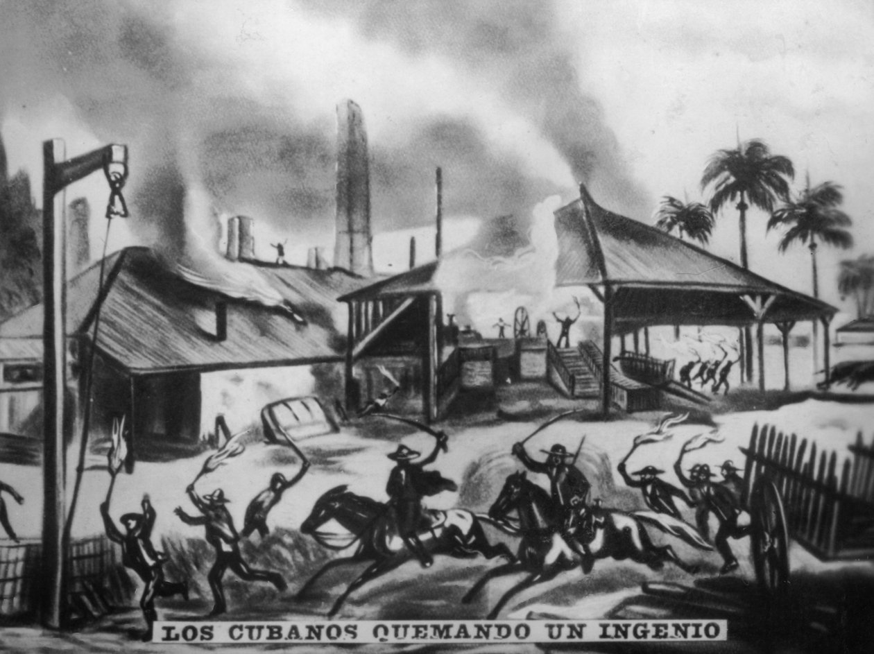 Cubanos quemando refinerías, años 1870, años 1920 de Unbekannt