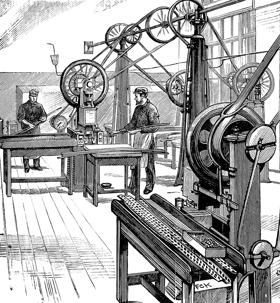 Corte de planchas de monedas de tiras de metal, Real Casa de la Moneda, Londres, 1897 de Unbekannt