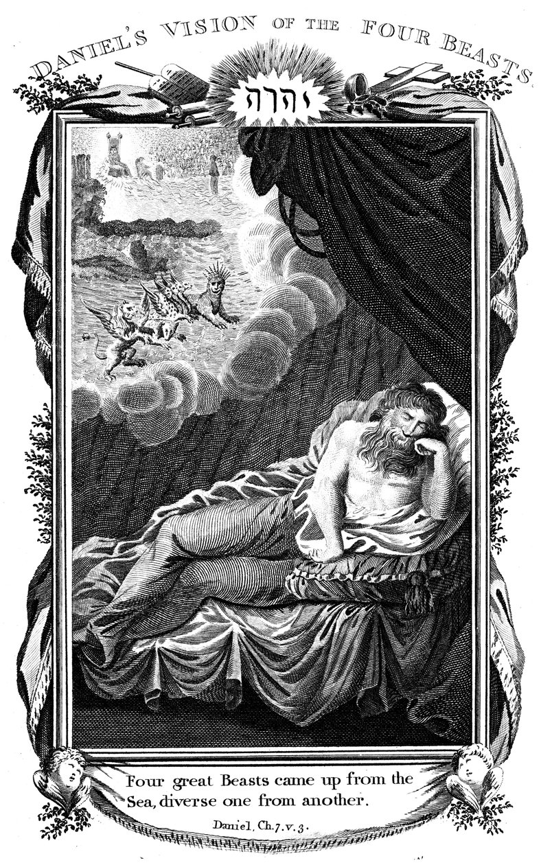 Visión de Daniel de las bestias, 1804 de Unbekannt