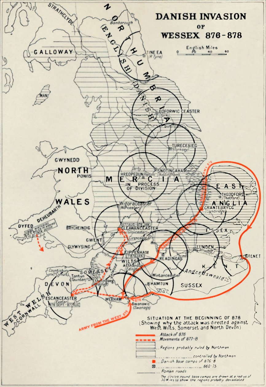 Invasión danesa de Wessex 876-878 de Unbekannt
