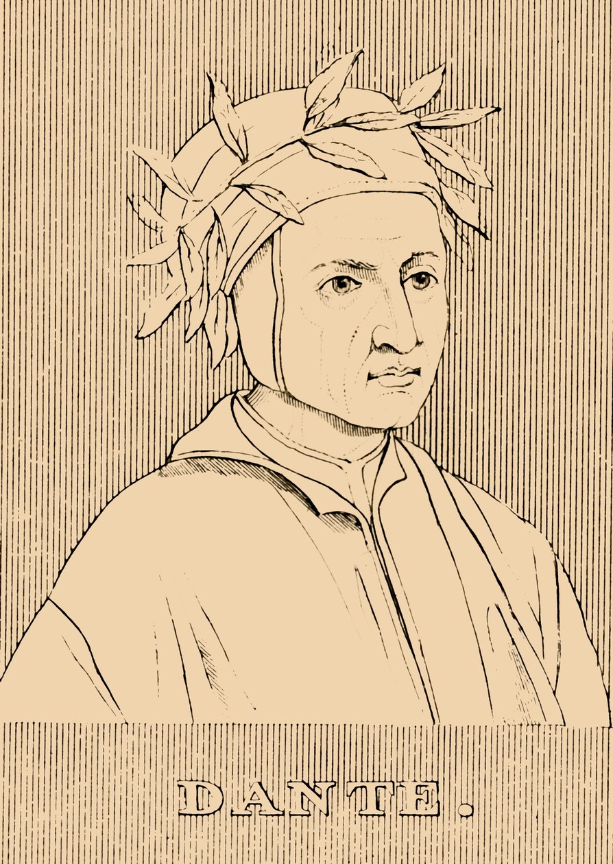 Dante, c1265-1321, 1830 de Unbekannt