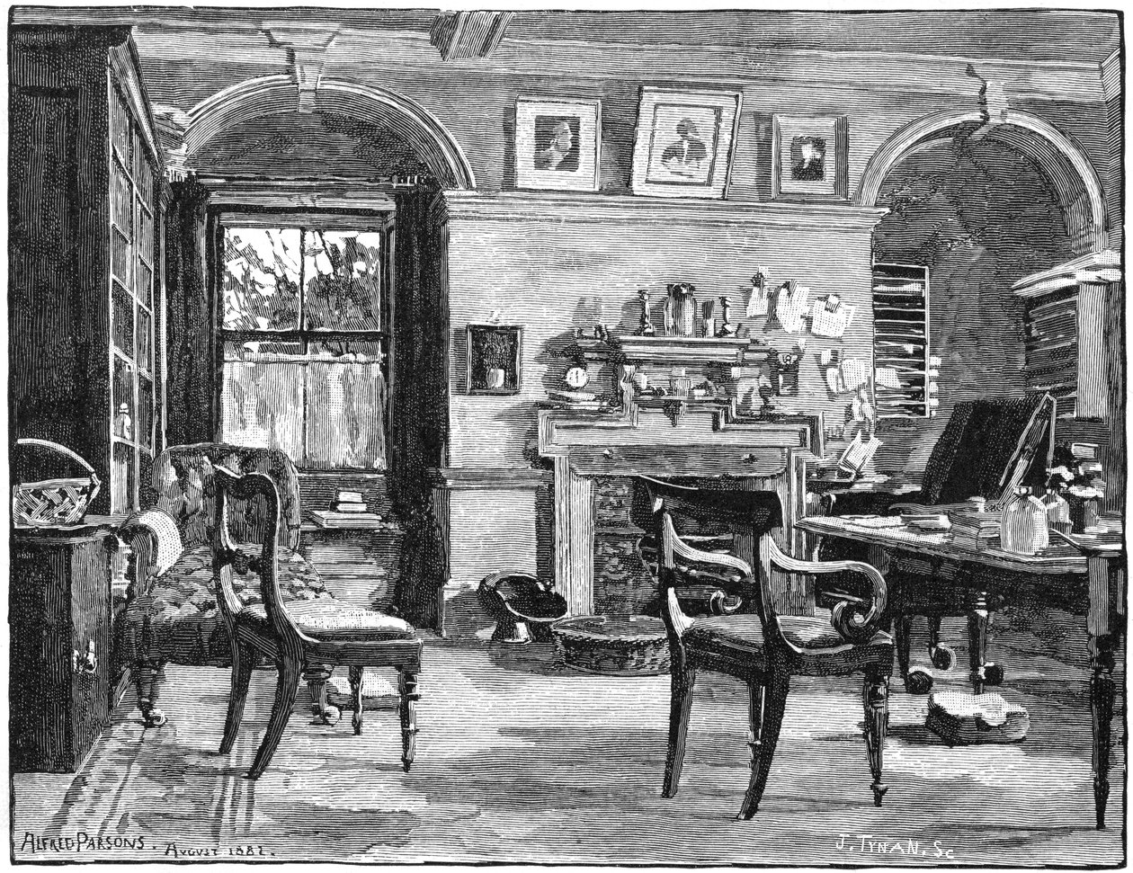 Estudio de Darwin en Down House, su hogar cerca de Beckenham, Kent, 1883 de Unbekannt