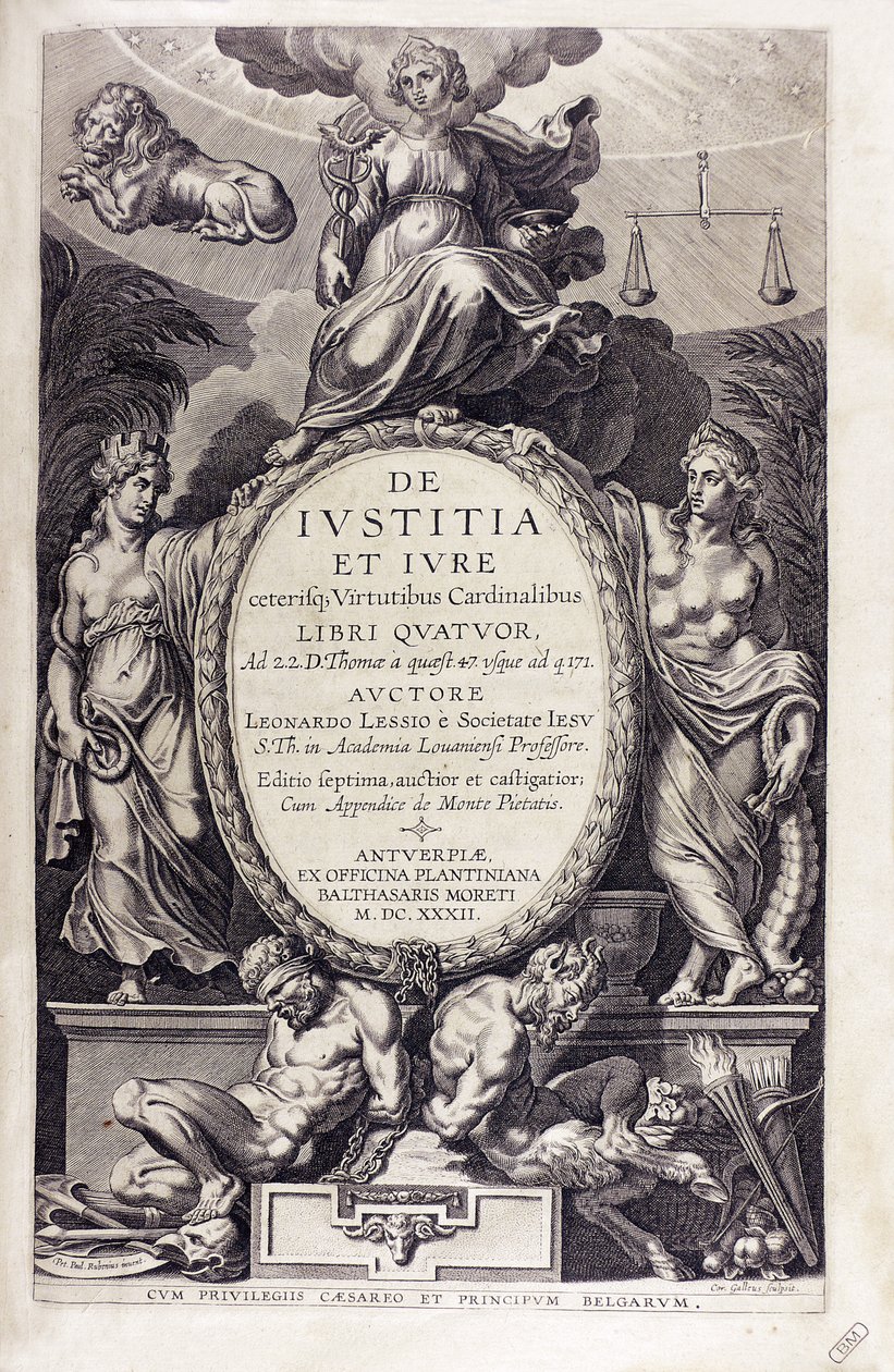 De iustitia et iure de Leonardus Lessius, 1632 de Unbekannt