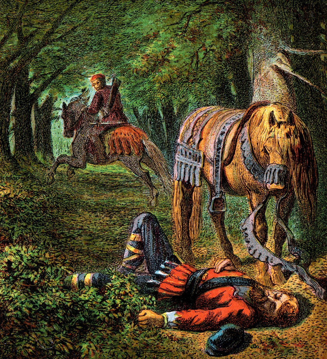 Muerte de Guillermo II, 1100, c1850 de Unbekannt