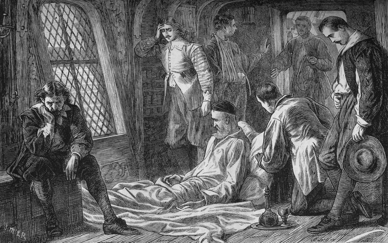 Muerte del Almirante Blake, 7 de agosto de 1657, c1880 de Unbekannt