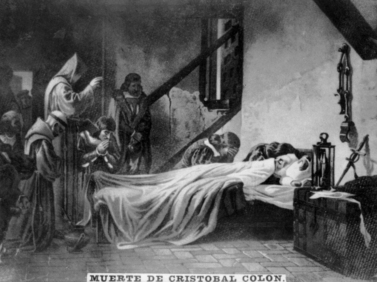 Muerte de Cristóbal Colón, siglo XVI, 1920s de Unbekannt