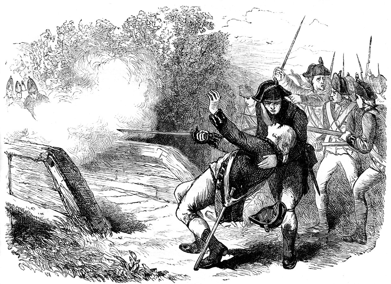 Muerte de Isaac Davis, 1775 c1880 de Unbekannt