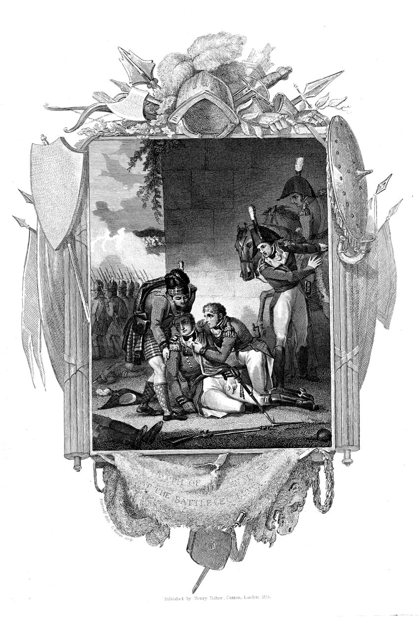 Muerte del teniente general Sir John Moore, soldado británico, La Coruña, España, 1809 de Unbekannt