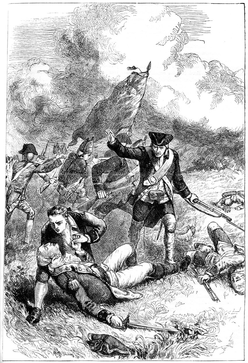 Muerte del Mayor Pitcairn, Batalla de Bunker Hill, Boston, Massachusetts, 1775 c1880 de Unbekannt