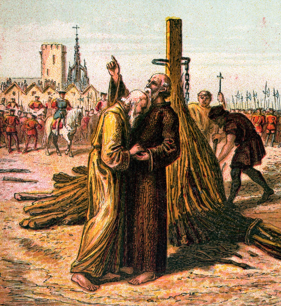 Muerte de Ridley y Latimer, 1555, c1850 de Unbekannt