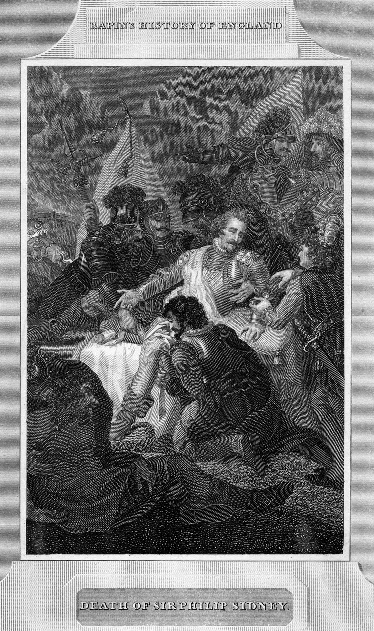 Muerte de Sir Philip Sydney, 1586 c. 1815 de Unbekannt
