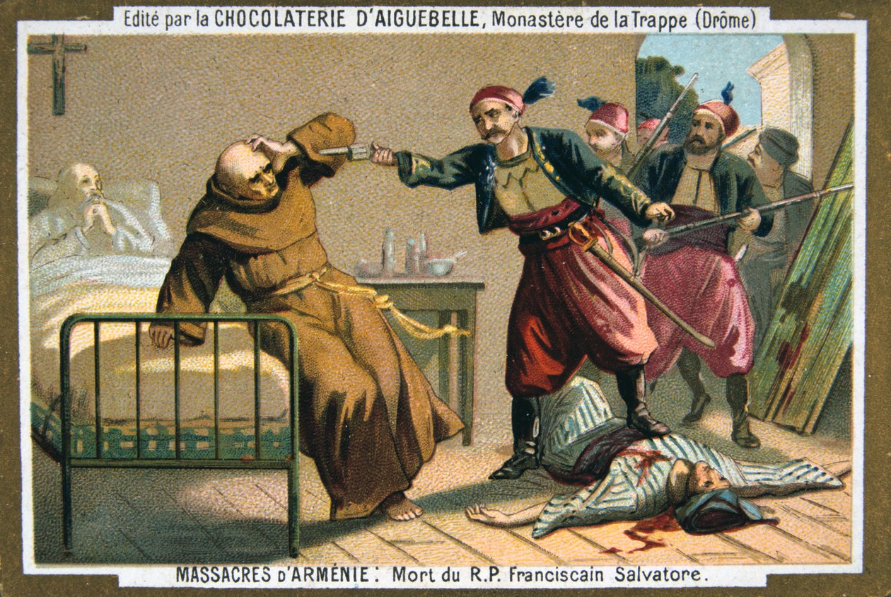 Muerte del Reverendo Padre Salvatore, un monje franciscano, 1895 de Unbekannt