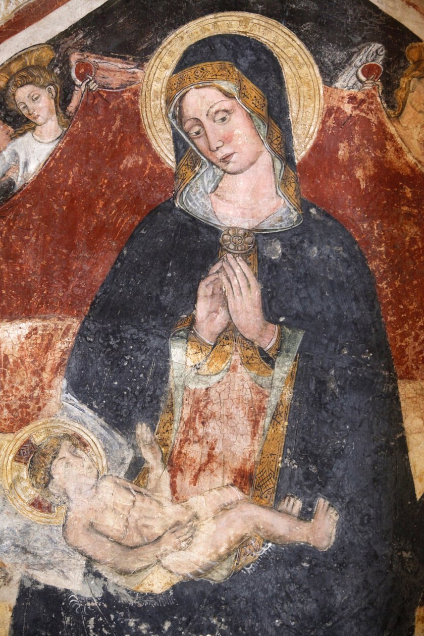 Fresco deteriorado en la iglesia de Santa Maria dell