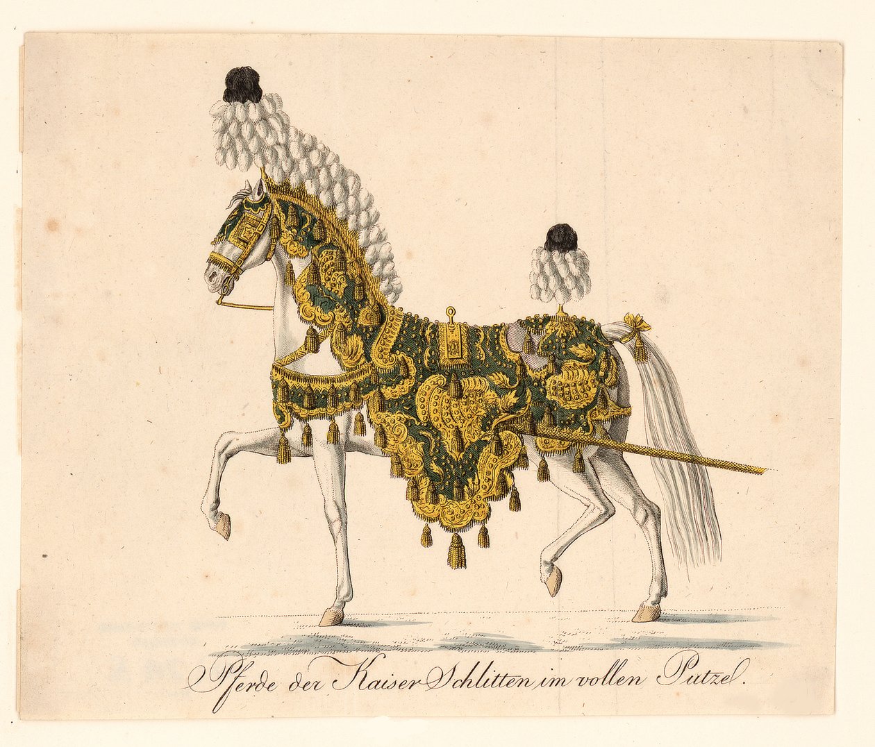 Muebles decorados del caballo ceremonial de los emperadores, 1815 de Unbekannt