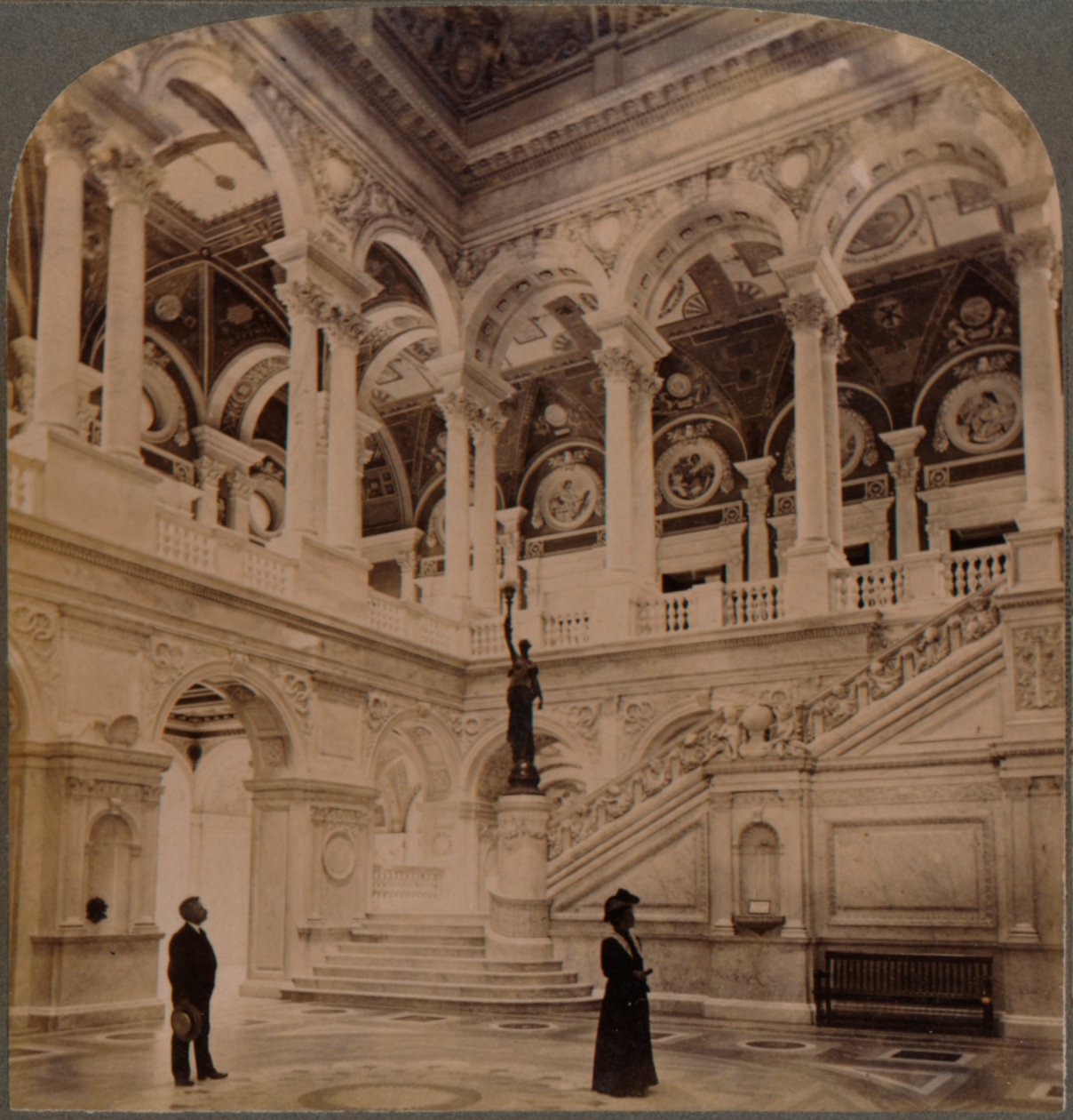 Esplendores decorativos del Vestíbulo de Entrada de la gran Biblioteca del Congreso, Washington, EE.UU. de Unbekannt