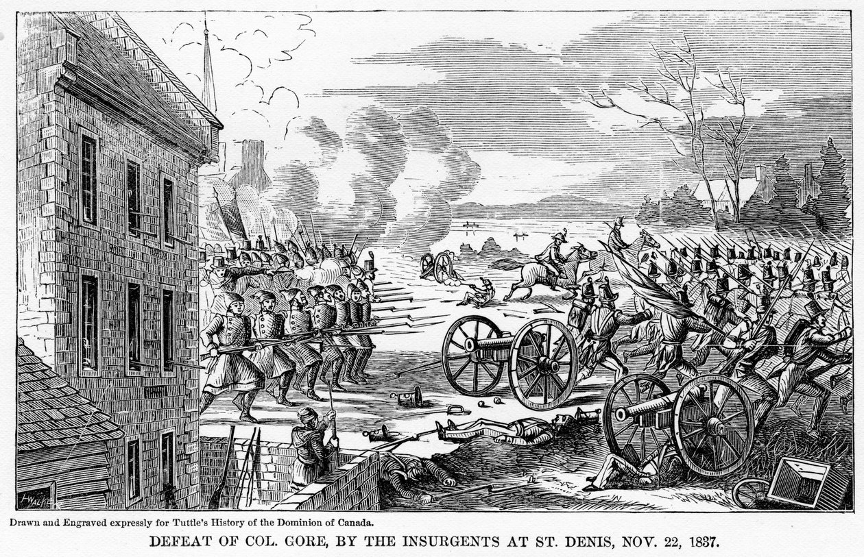 Derrota del Coronel Gore por los insurgentes en St Denis, 22 de noviembre de 1837, 1877 de Unbekannt