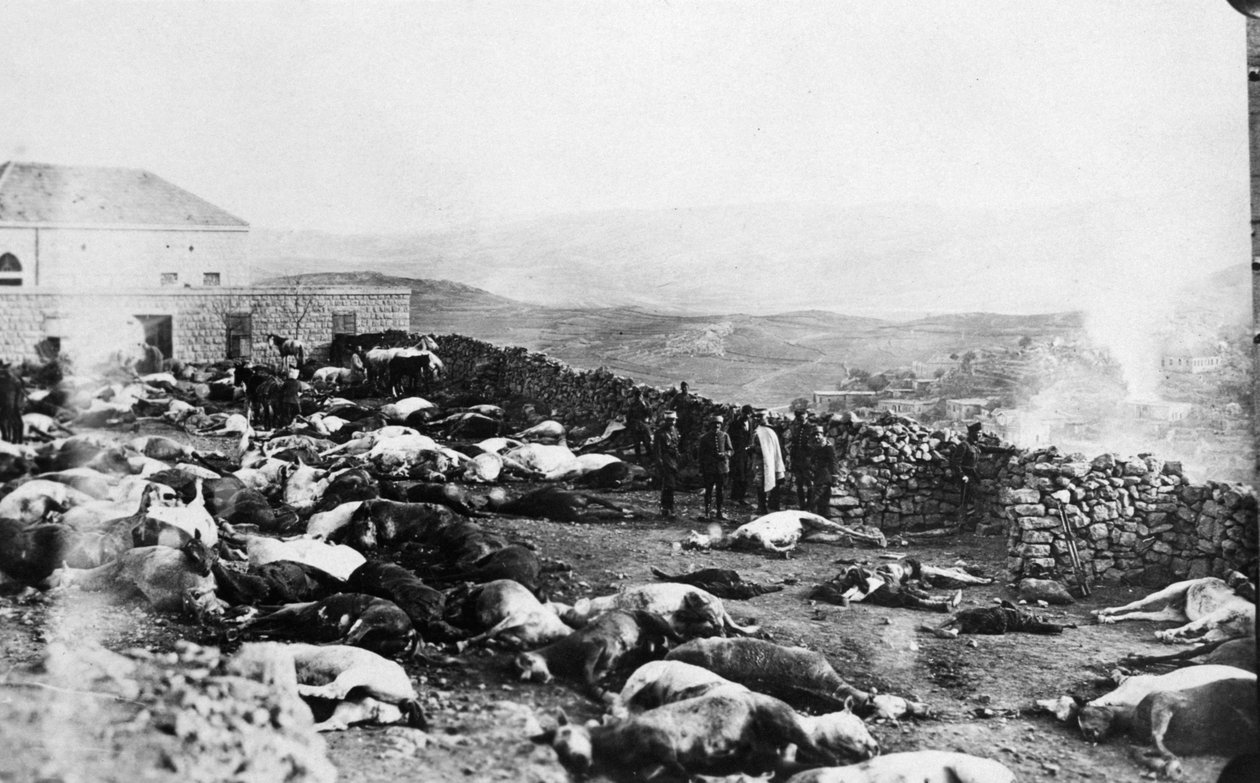 Defensa de la Ciudadela de Rachaya, rebelión drusa, Jabal el Druze, Siria, 1925 de Unbekannt
