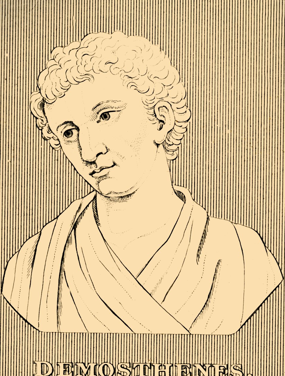Demóstenes, 384-322 a.C., 1830 de Unbekannt