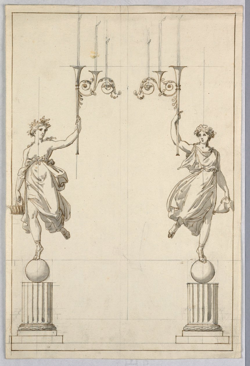 Diseño para un par de candelabros de Unbekannt