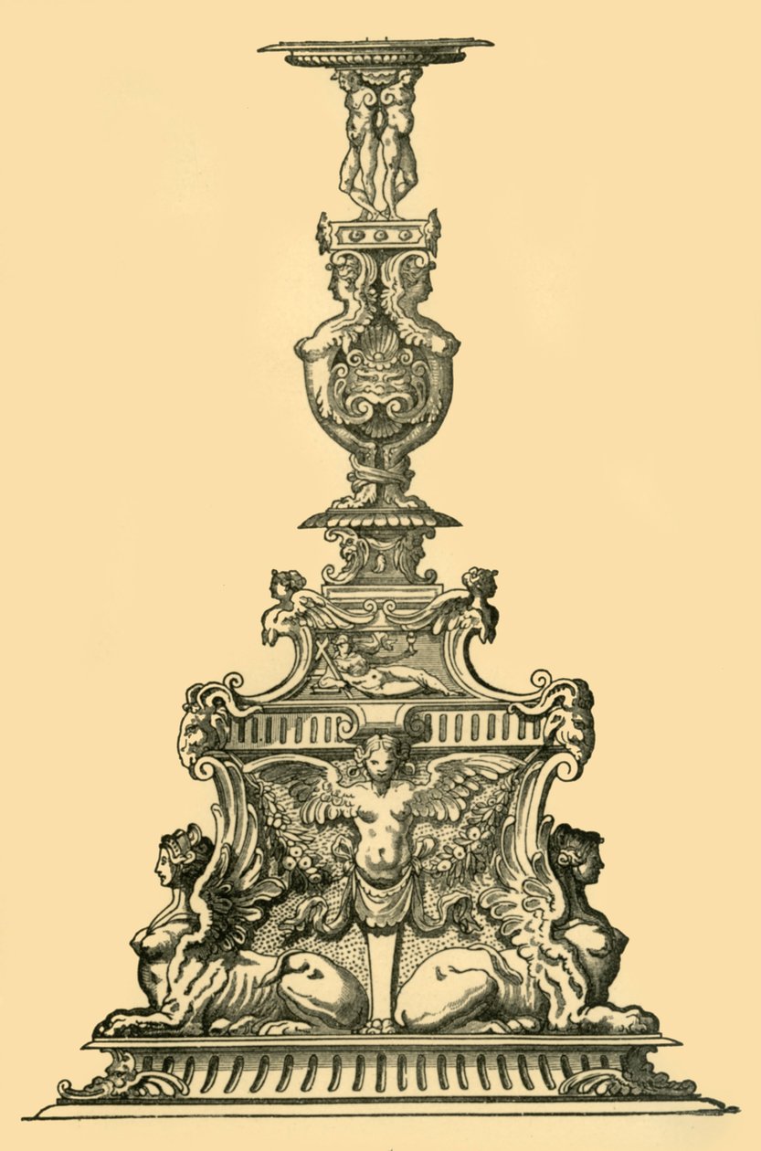 Diseño para un candelabro, siglo XVI, 1881 de Unbekannt