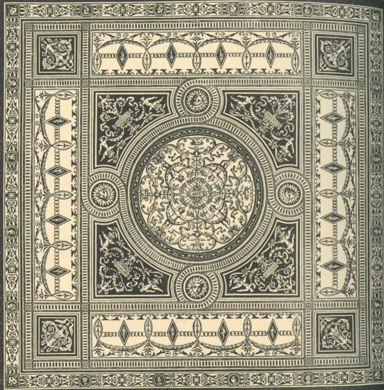 Diseño para un techo, c1860s, 1881 de Unbekannt