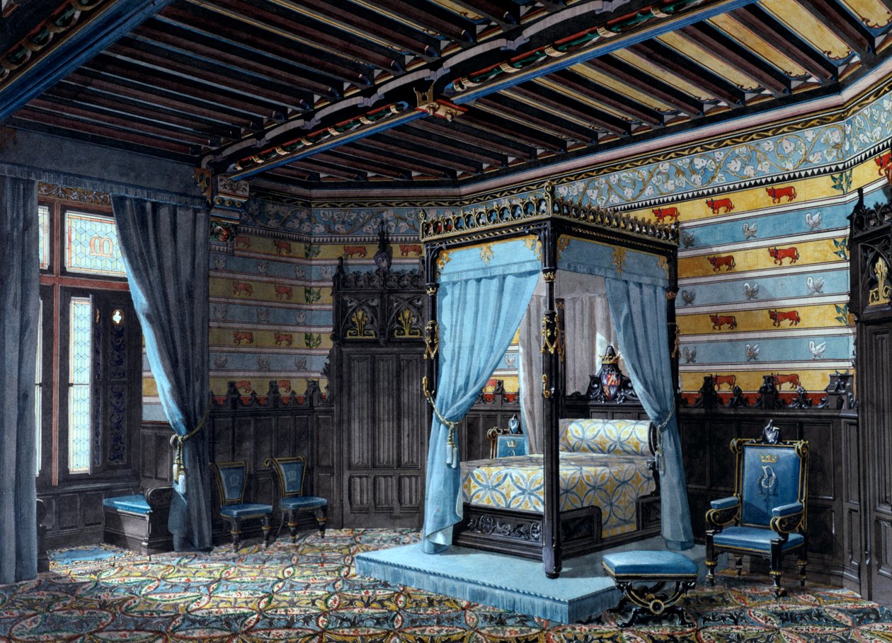 Diseño para un interior, 1868 de Unbekannt