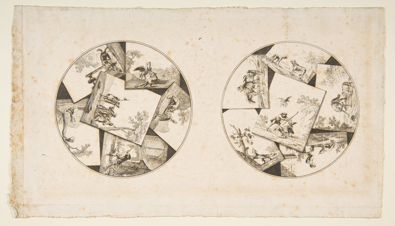 Diseños para Placas Tomados de las Ilustraciones de Oudry para las Fábulas de La Fontaine, después de 1755 de Unbekannt