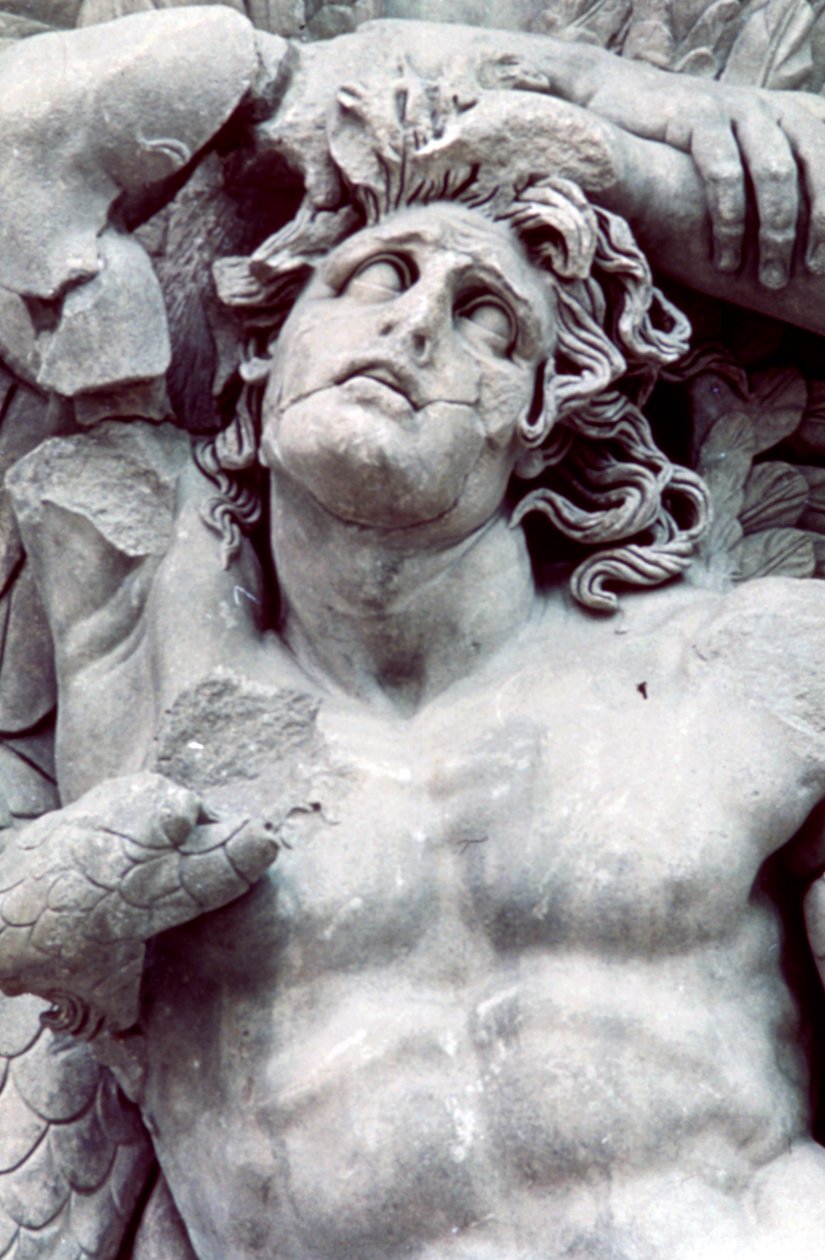 Detalle del Gran Friso del Altar de Pérgamo, 180-159 a.C. de Unbekannt