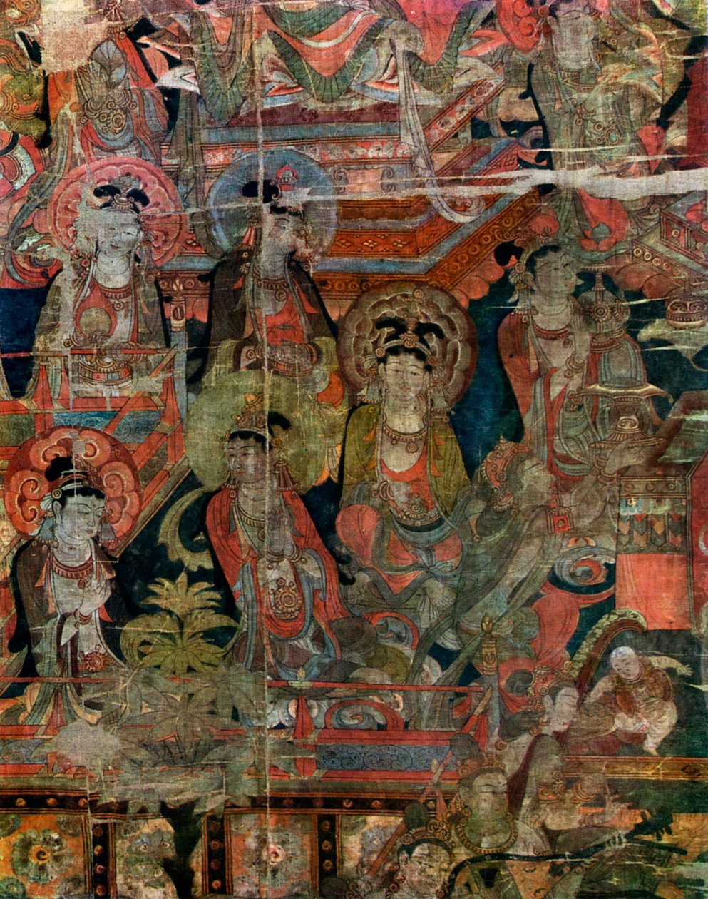 (detalle) de una imagen del Paraíso, chino, dinastía Tang, 618-907 de Unbekannt
