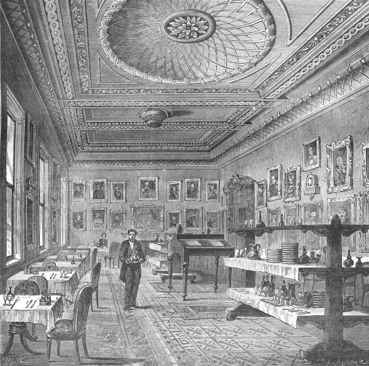 Comedor del Garrick Club, 1897 de Unbekannt