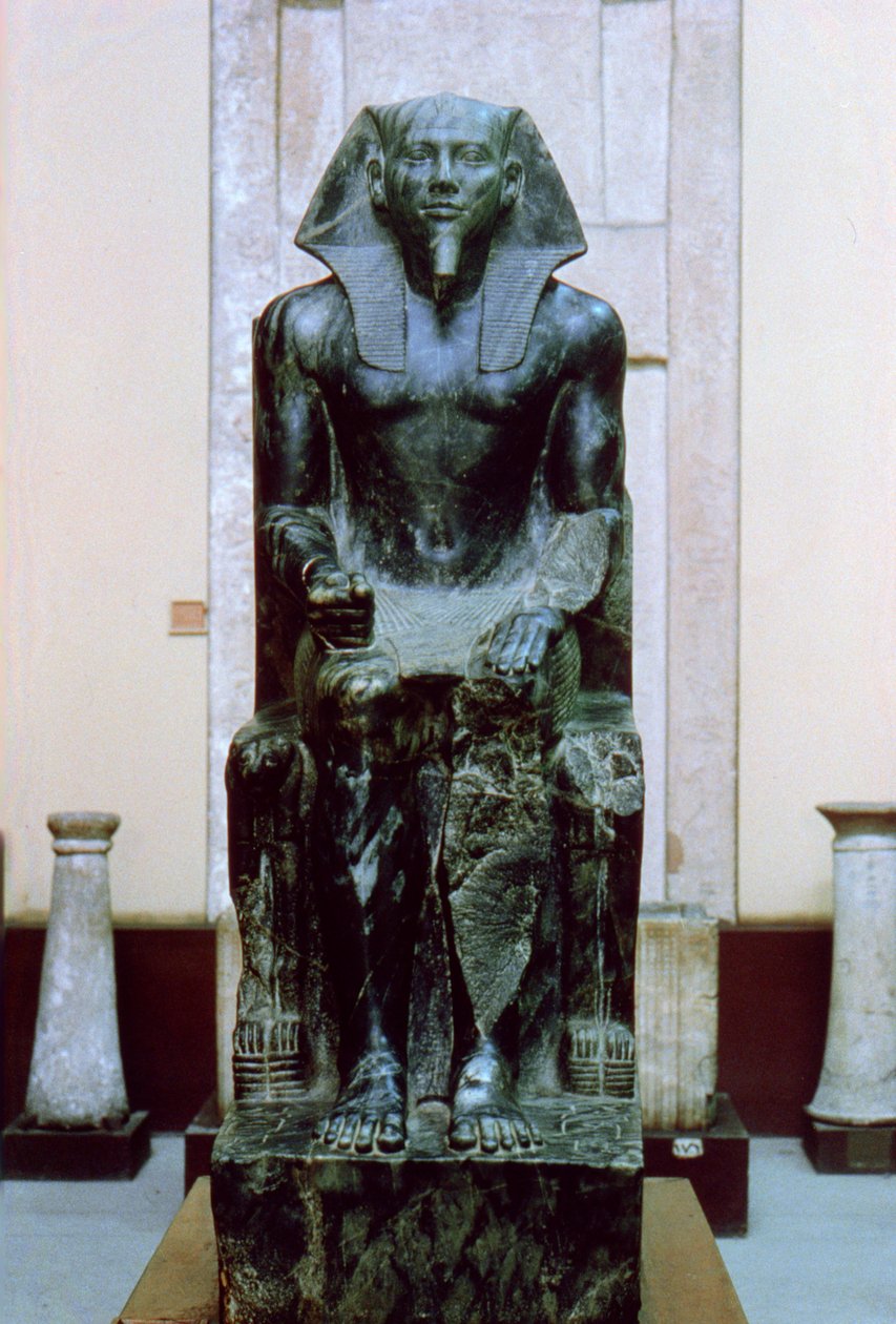 Estatua de diorita del faraón egipcio antiguo Jafra, siglo XXVI a.C. de Unbekannt
