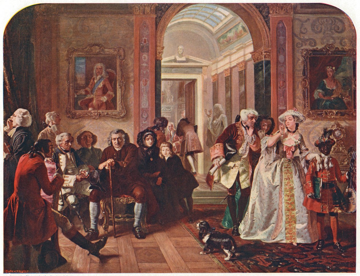 El doctor Johnson en la antesala de Lord Chesterfield, esperando una audiencia, 1748 de Unbekannt